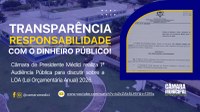 Câmara de Presidente Médici realiza 1ª Audiência Pública sobre a LOA 2026.